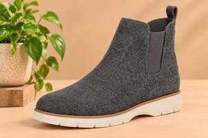 NWT Dr. Scholl's Women's Northbound Ankle Boots Charcoal Wool Size 9.5 M(BB)